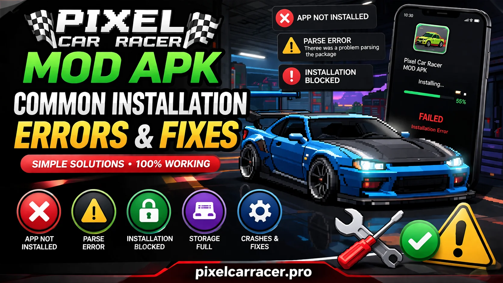 Pixel Car Racer APK Installation Errors Fixes