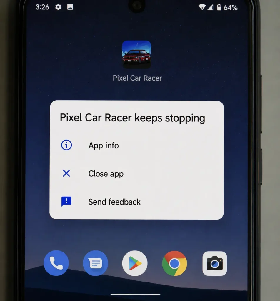 Pixel Car Racer Mod APK Game Crashes Error