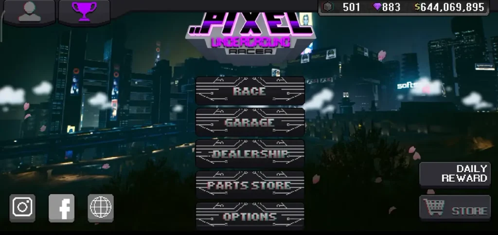 Pixel Car Racer Underground Mod APK: Unlock Underground Racing Mode 3 Pixel Car Racer Underground Mod